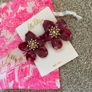 NWT Lilly Pulitzer Orchid Earrings